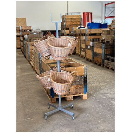770013 Beg. kundkorg p� hjul svart